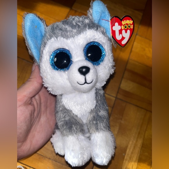 Ty Beanie Boos Slush great wolf Ty Silk Exclusive, 6" Plush - Picture 4 of 7